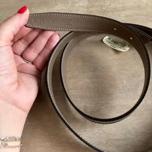 Hermes 24MM Belt Strap sz 95 Reversible Black to Etoupe Hermes | Accessories | Hermes 24mm Belt Strap Sz 95  main image 2